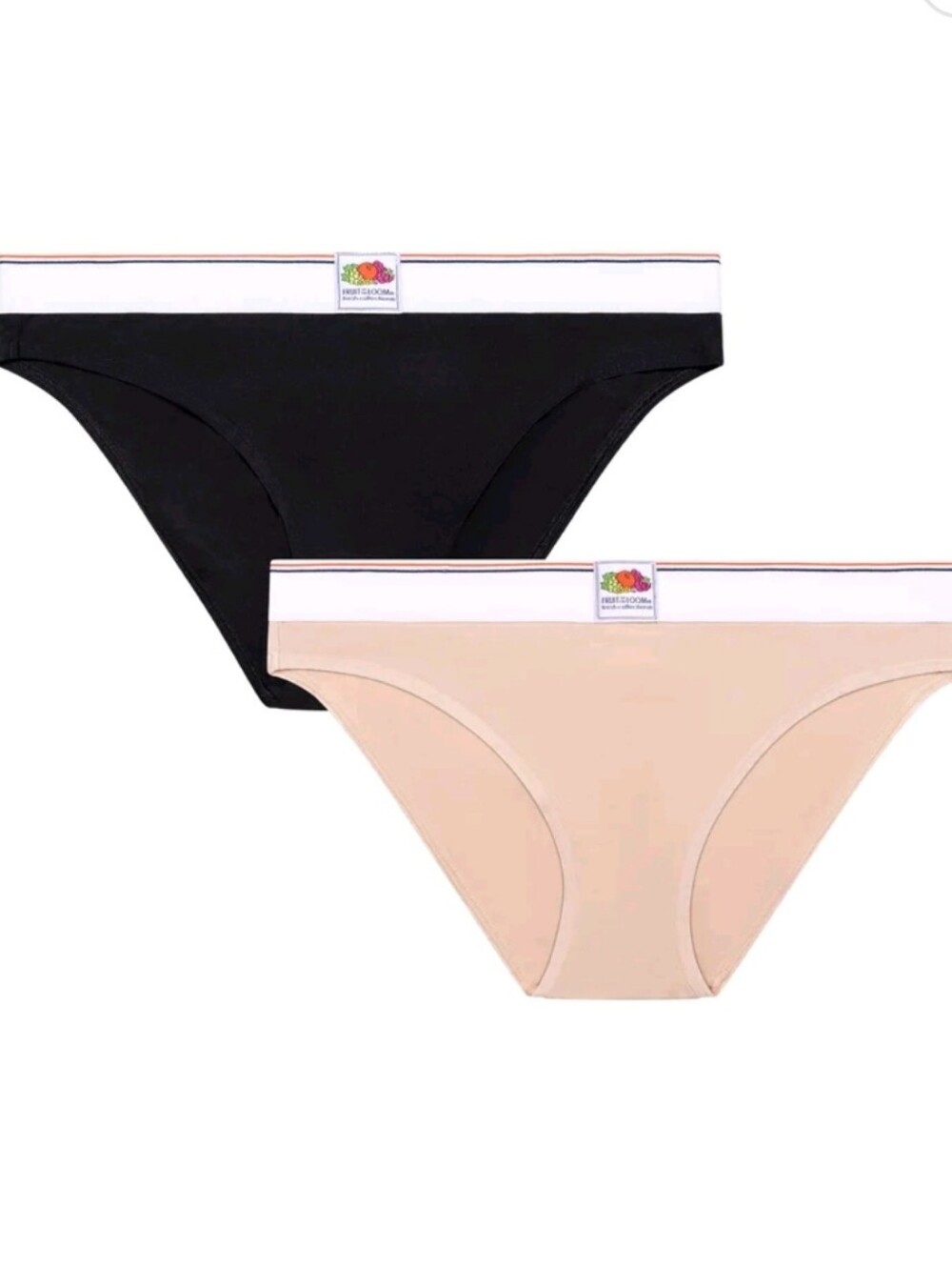 fresh collection by Fruit of the Loom Women's Cotton Bikini Underwear 2-pack
